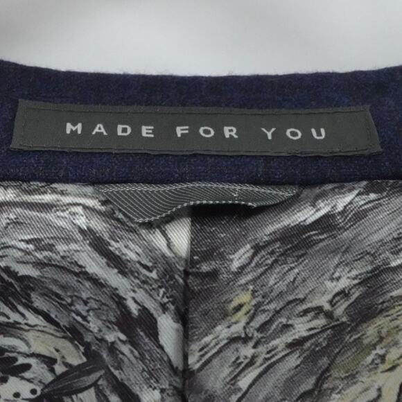 Indochino Sport Coat 40r Blue Wool Silk 2 Button Notch Lapel Made To Measure - Picture 3 of 14